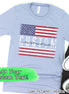Patriotic Custom Dad-Mom-Grandpa-Grandma-Brother-Etc. Distressed Red White Blue Flag Tee