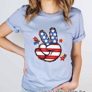 Peace Out Retro Patriotic Tee