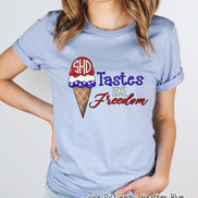 Tastes Like Freedom Ice Cream Monogram Tee