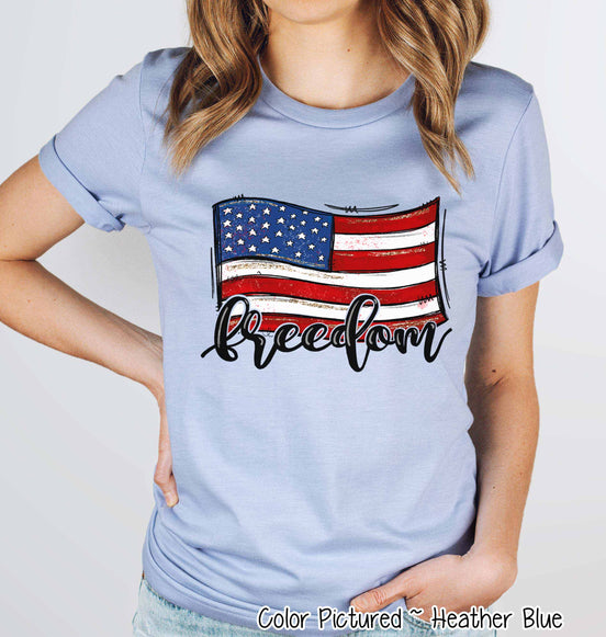 American Freedom Flag Patriotic Tee