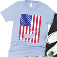 American Flag with Deer Patriotic Tee