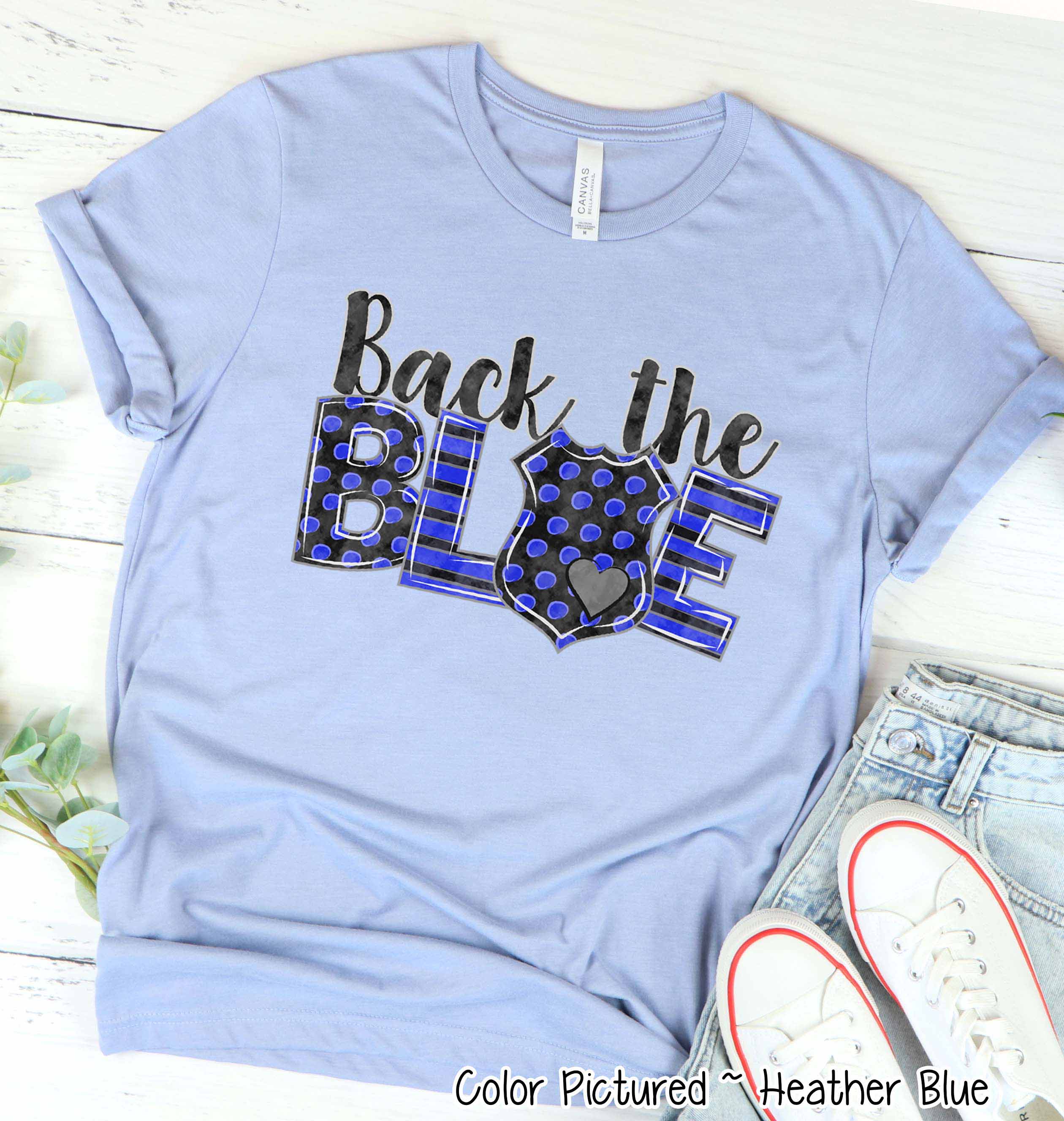Back The Blue Police Support Tee