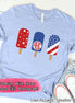 Patriotic Popcicles Monogram Tee