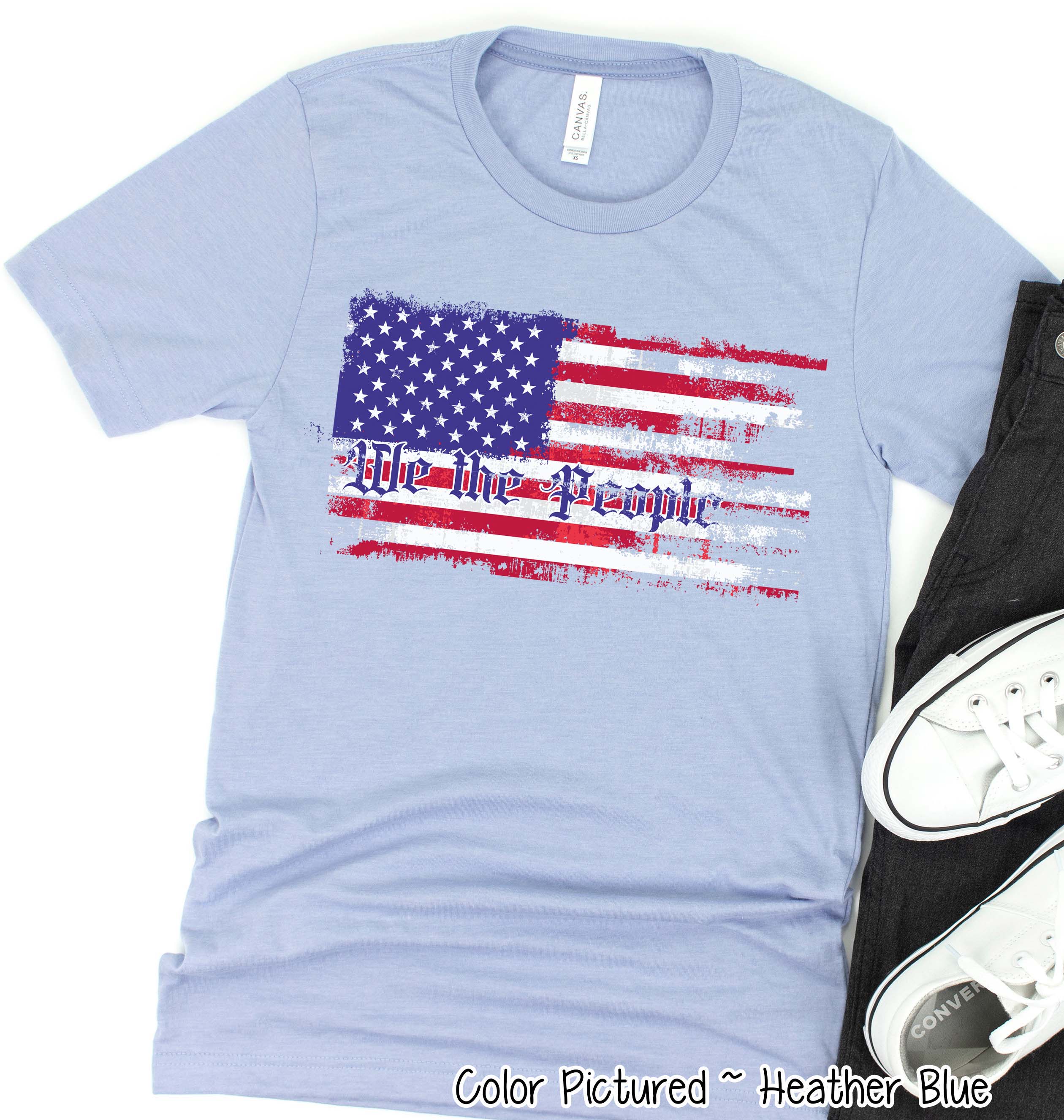 We The People American Flag Patriotic Tee
