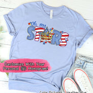 Oh My Stars Patriotic Monogram Tee