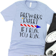 Fireworks Expert 4th of July Tee