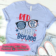 Red White & Boujee Cute Monogram Tee