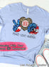 Peace Love American Sunflower Monogram Tee