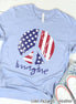 Imagine Peace Patriotic Distressed Tee