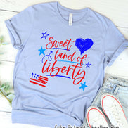 Sweet Land of Liberty Doodle Patriotic Tee