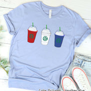 Starbucks Inspired Patriotic Monogram Tee