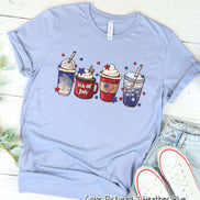 Patrotic Coffee Lovers Latte July 4th Tee
