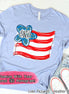 American Wavy Flag with Monogram Tee