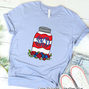 Patriotic Mason Jar Monogram Tee