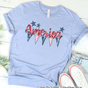 America Patriotic Bunting Tee