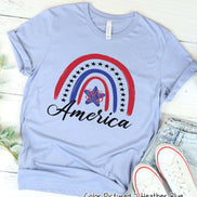 Patriotic Rainbow Monogram Tee