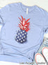 Pinapple Watercolor Patriotic Tee