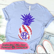 Patriotic Pinapple Monogram Tee