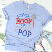 Boom Sparkle Pop Cute Patriotic Tee