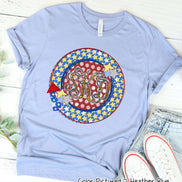 Patriotic Monogram Frame Tee