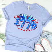Party Like its 1776 Leopard Patriotic Tee