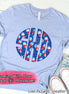 Big Monogram Patriotic Ice Cream Tee