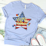 Patriotic Flag Star with Monogram Tee