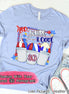 Patriotic Red White and Cool Snowcones Monogram Tee