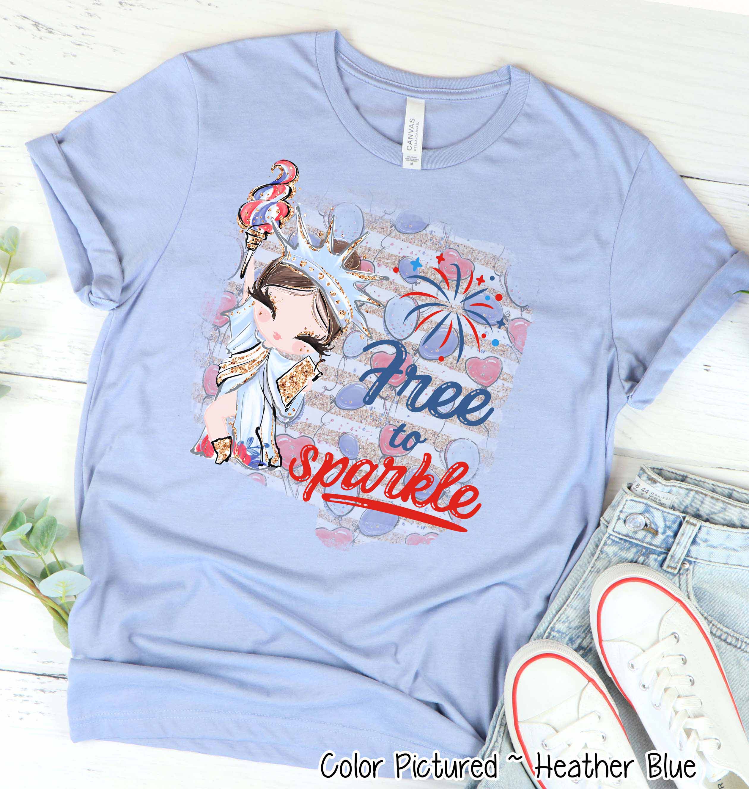 Free To Sparkle Patriotic Tee