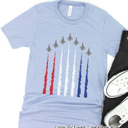 Jets with Patriotic Smoke Trails Tee