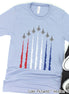 Jets with Patriotic Smoke Trails Tee