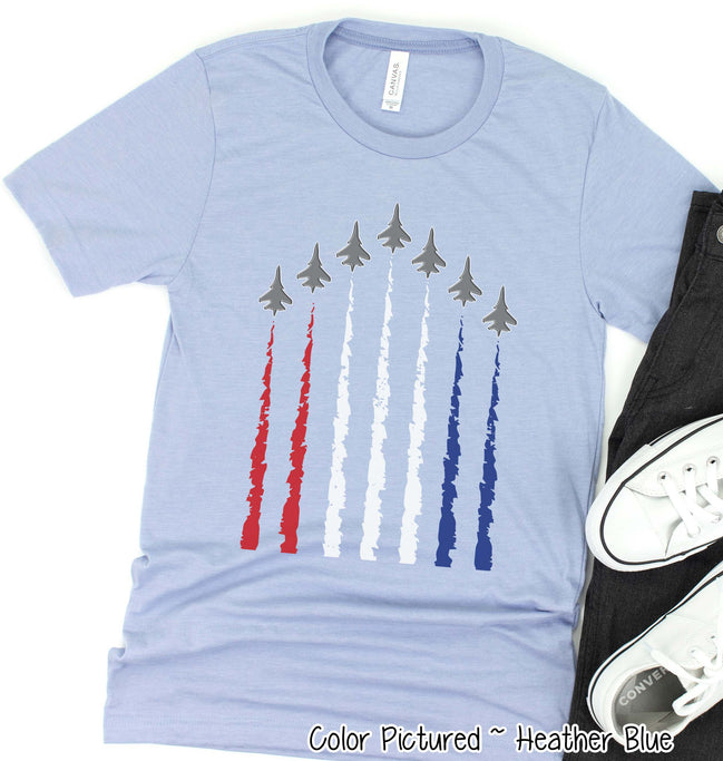 Jets with Patriotic Smoke Trails Tee