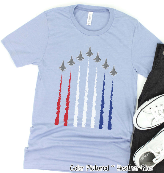 Jets with Patriotic Smoke Trails Tee
