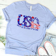 USA Land of the Free Patriotic Tee