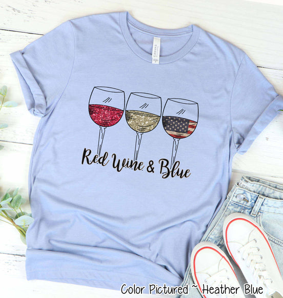 Red Wine & Blue Patriotic Tee