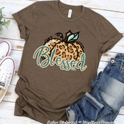 Blessed Leopard Pumpkin Shirt