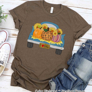 Vintage Truck full of Pumpkins Fall Tee
