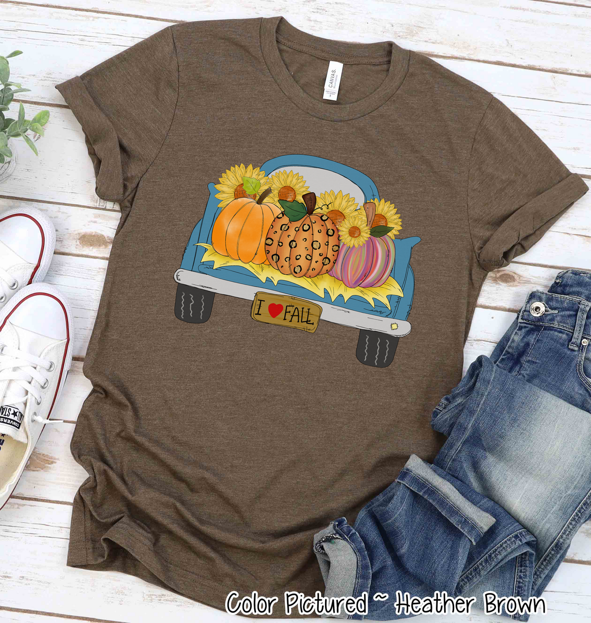 Vintage Truck full of Pumpkins Fall Tee