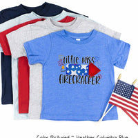 Little Miss Firecracker Patriotic Tee