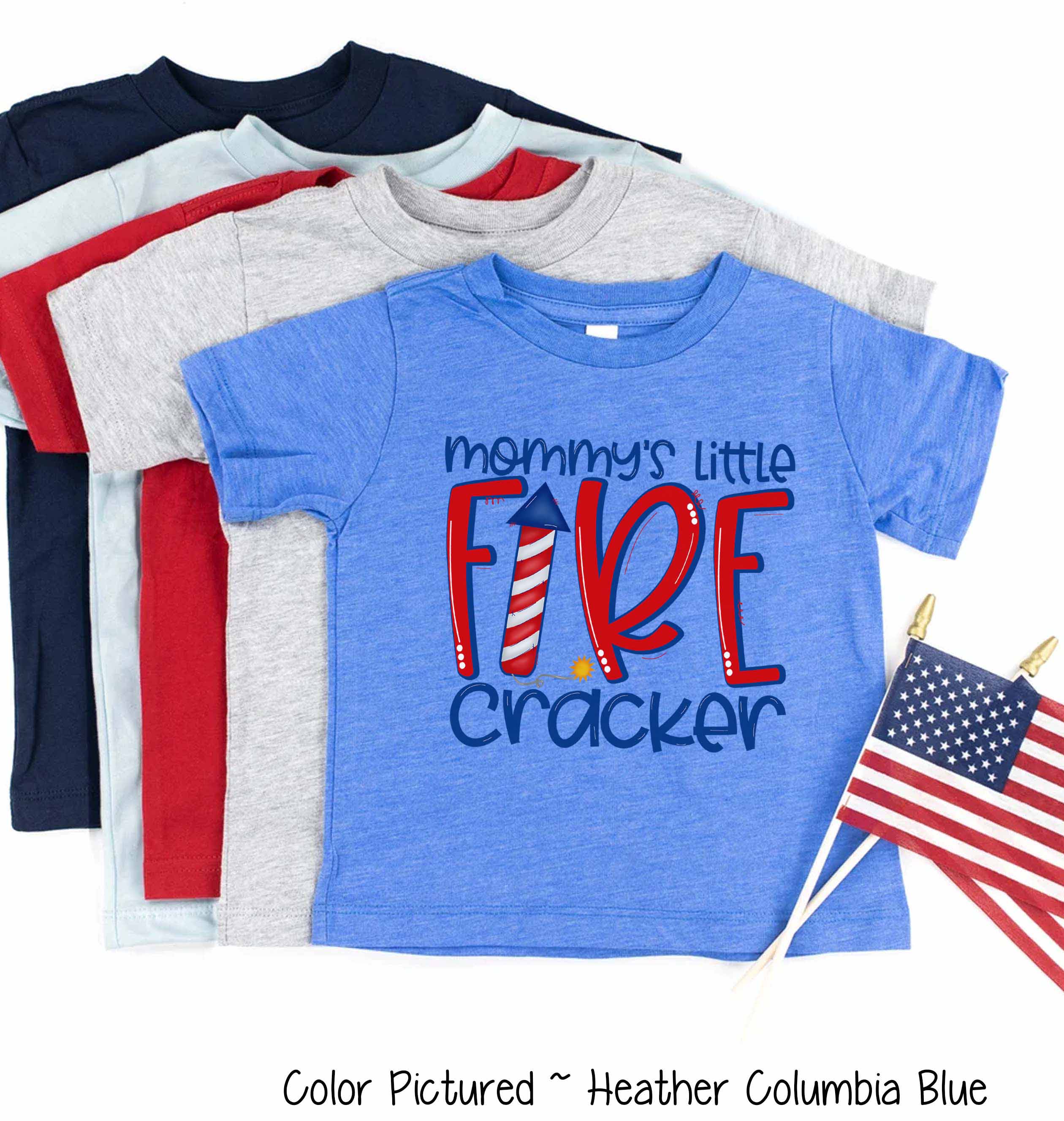 Mommy's Little Firecracker Patriotic Tee