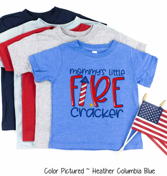 Mommy's Little Firecracker Patriotic Tee