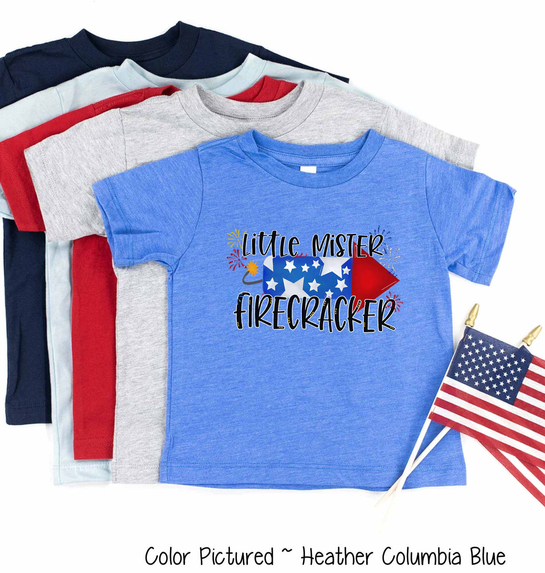 Little Mister Firecracker Patriotic Tee
