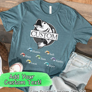Custom Dad-Father-Papa-Grandpa Fish Tee