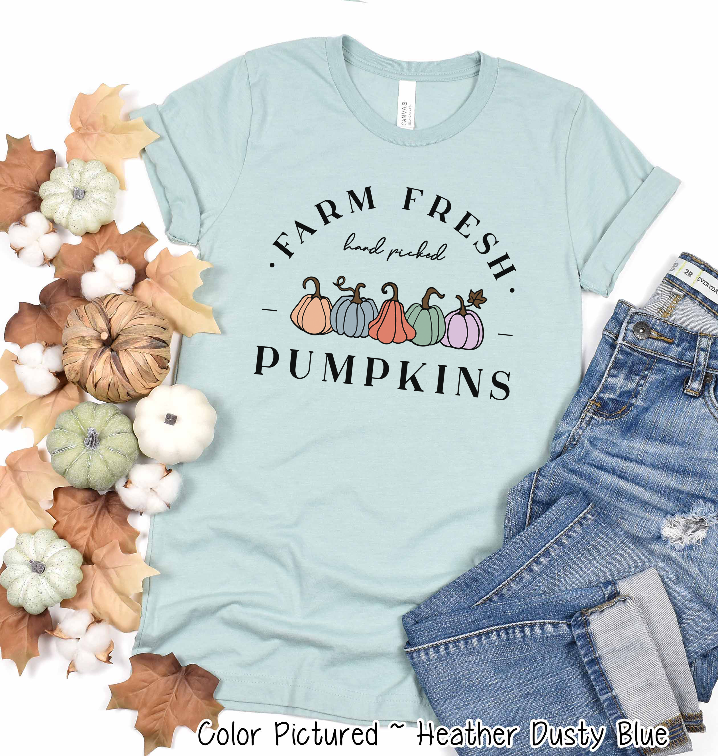 Farm Fresh Colorful Pumpkins Fall Tee