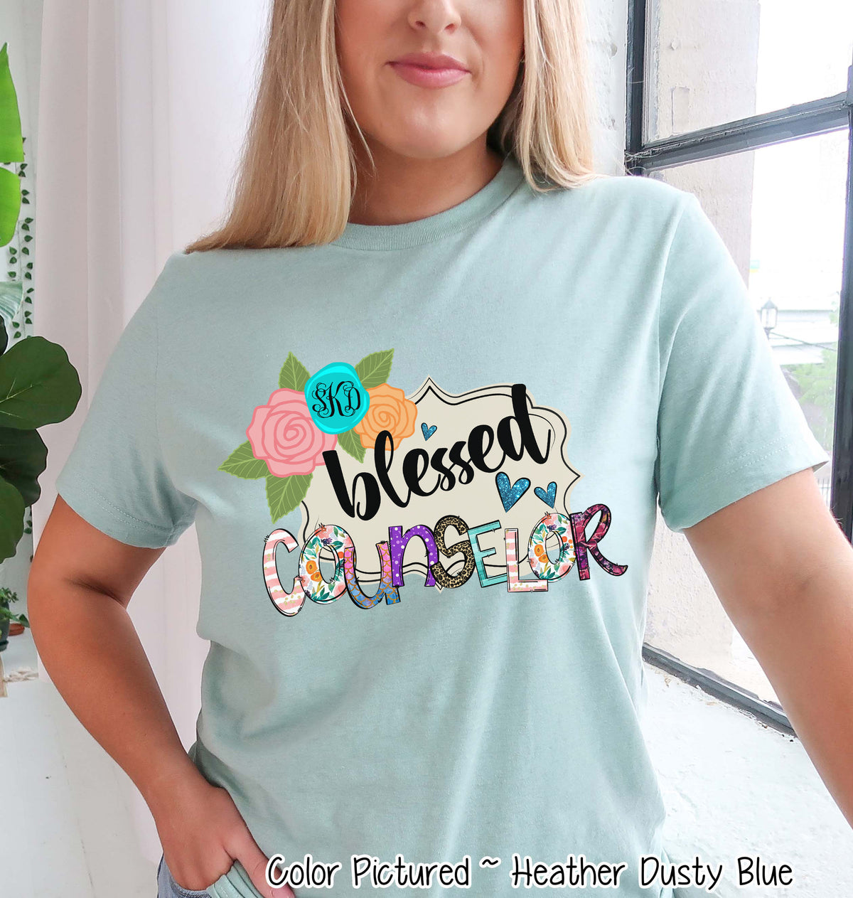 Monogram Blessed School Staff Tee