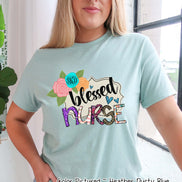 Monogram Blessed Nurse Tee