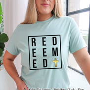 Redeemed with Gold Cross Easter Tee