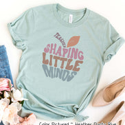 Distress Shaping Little Minds Teacher Tee