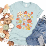 Retro Pumpkins & Daisys Scatter Fall Tee