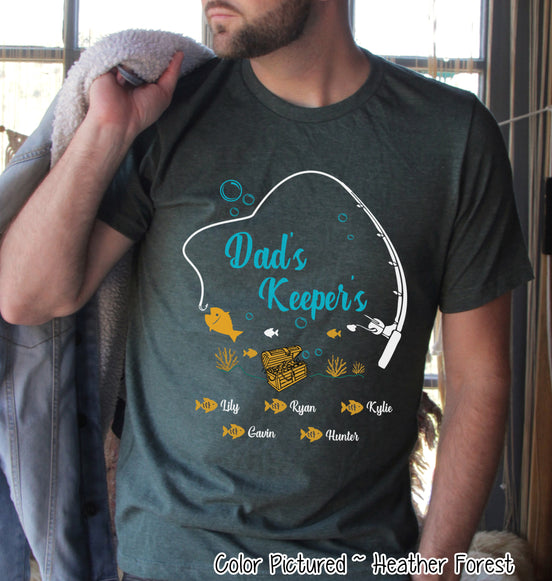 Custom Dad-Father-Papa-Grandpa Keeper Fish Tee
